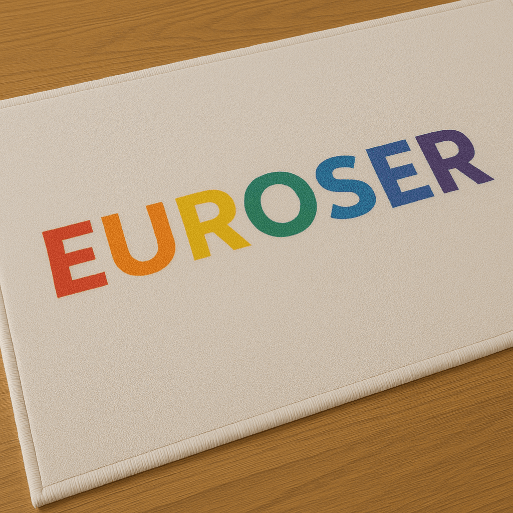 Vibrant printed rug detail